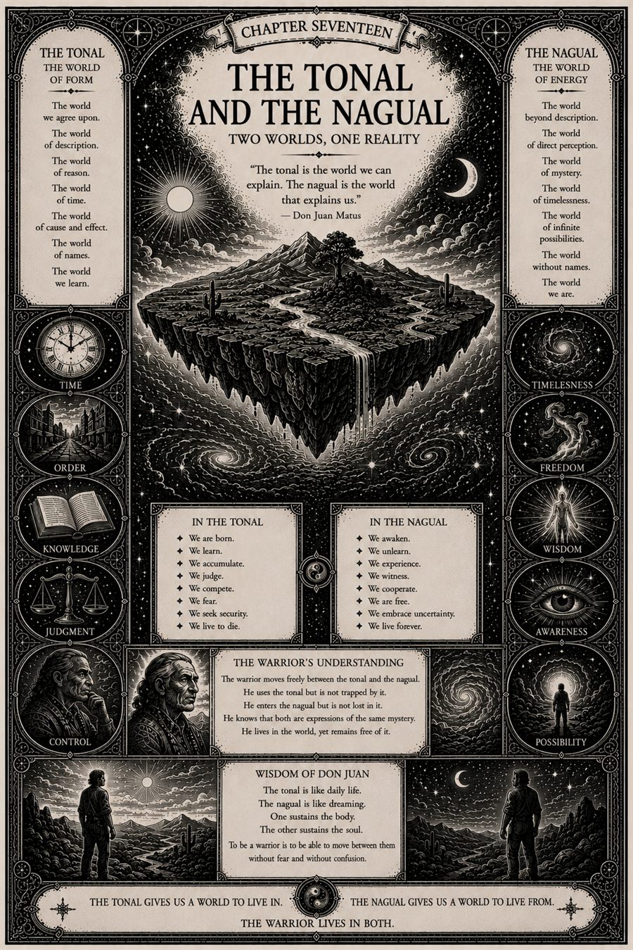 The Tonal and the Nagual chapter plate