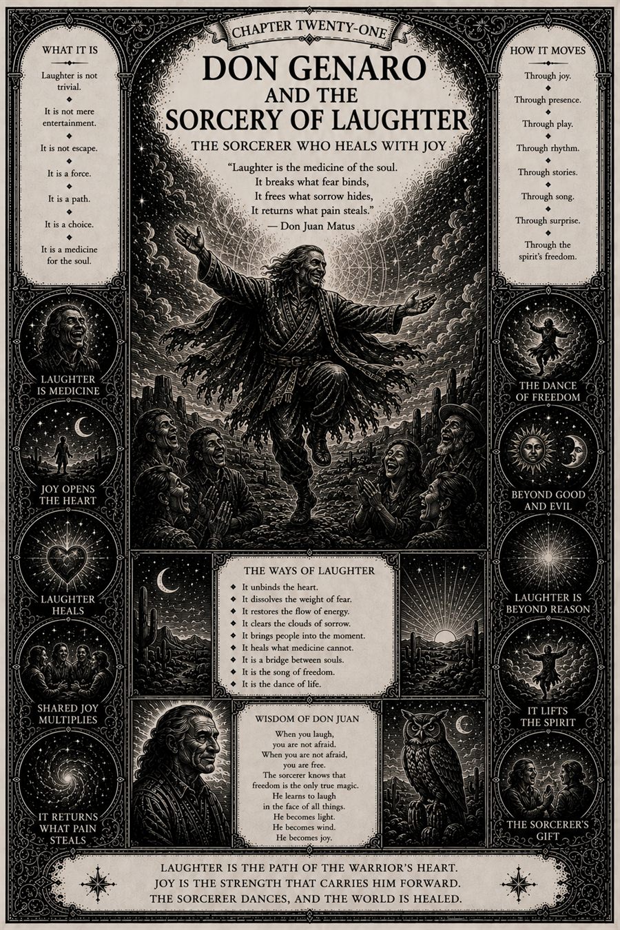 Don Genaro and the Sorcery of Laughter chapter plate