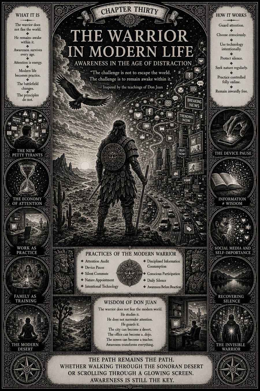 The Warrior in Modern Life chapter plate
