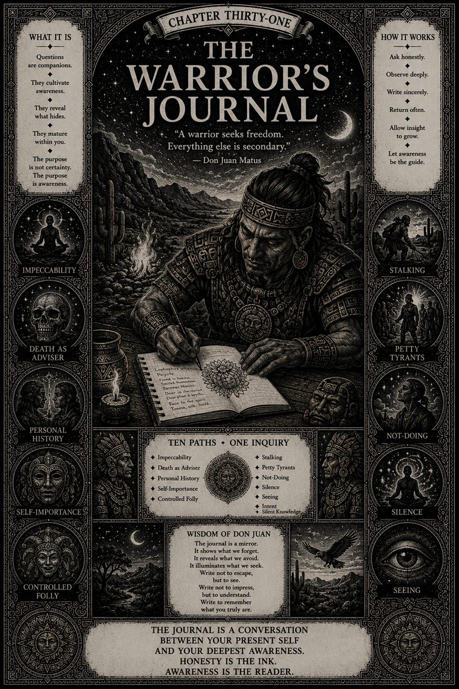 The Warrior's Journal chapter plate