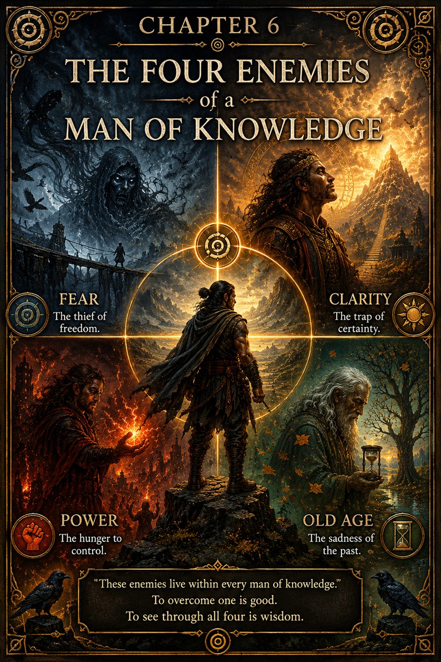 Color treatment of The Four Enemies of a Man of Knowledge