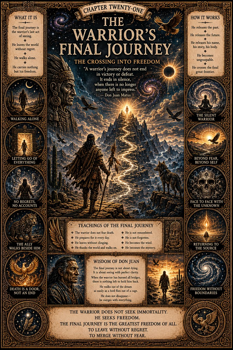 Color treatment of The Warrior's Final Journey